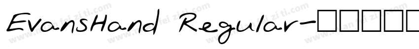 EvansHand Regular字体转换